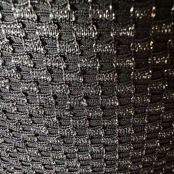 Y2K Feather Trim One Shoulder Dress Black Mesh Sparkle Party Retro Glam Small - Picture 8 of 8